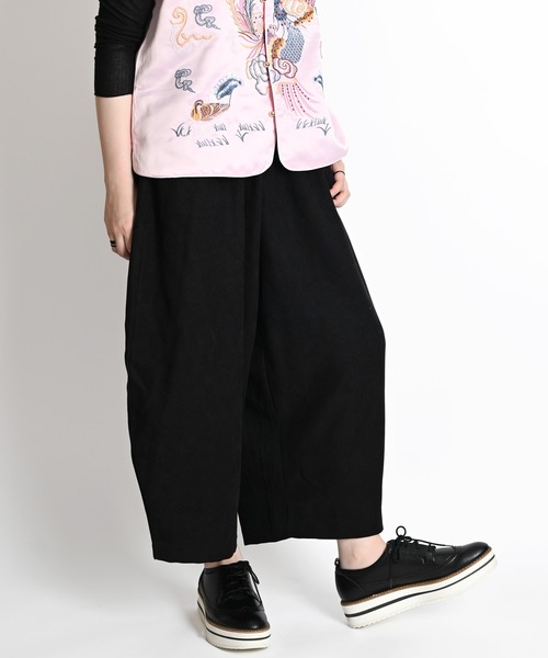 MARAI(マーライ)の「【MARAI】サルエルパンツ レディース ガウチョパンツ コーデュロイ(その他パンツ・レディース・ホワイト/ブラウン/ブラック/ブルー・FREE)」の3枚目の写真