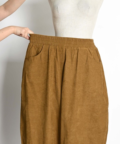 MARAI(マーライ)の「【MARAI】サルエルパンツ レディース ガウチョパンツ コーデュロイ(その他パンツ・レディース・ホワイト/ブラウン/ブラック/ブルー・FREE)」の10枚目の写真