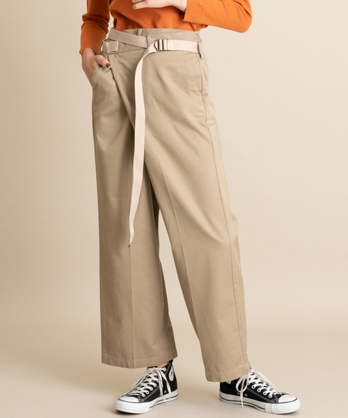 Oka　MAISON EUREKA カーキ チノパン ベルト付き Oka様 専用 MAISON EUREKA カーキ チノパン ベルト付き - メルカリ