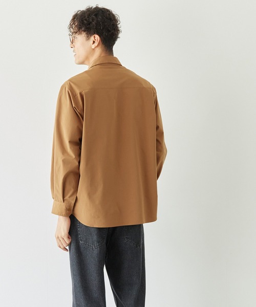 coca(coca)(コカ)の「メンズハリ感長袖シャツ(シャツ/ブラウス・メンズ・キャメル/ホワイト/グレイッシュベージュ/チャコール・L/M/XL)」の15枚目の写真