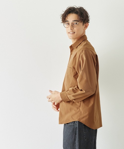 coca(coca)(コカ)の「メンズハリ感長袖シャツ(シャツ/ブラウス・メンズ・キャメル/ホワイト/グレイッシュベージュ/チャコール・L/M/XL)」の12枚目の写真