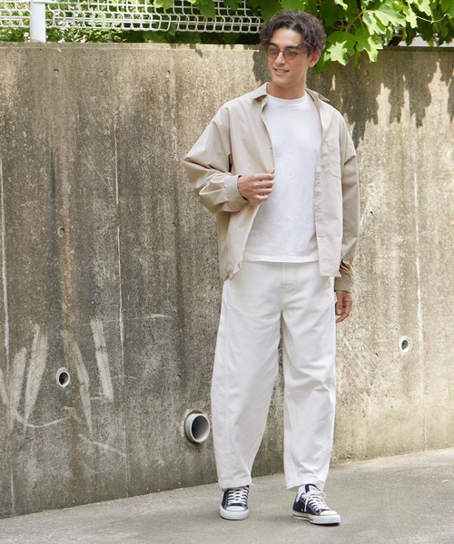 coca(coca)(コカ)の「メンズハリ感長袖シャツ(シャツ/ブラウス・メンズ・キャメル/ホワイト/グレイッシュベージュ/チャコール・L/M/XL)」の16枚目の写真