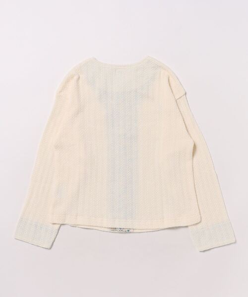 【セール】[ジュニアサイズ]フラワーモチーフニットソーカーディガン（カーディガン/ボレロ）｜hakka kids（ハッカキッズ）