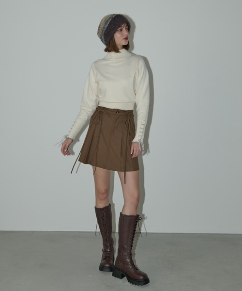 idem（イデム）の「mix color shaggy beanie / MIXカラーシャギービーニー（ニットキャップ/ビーニー・レディース・グレー/ブラウン・FREE）」の16枚目の写真