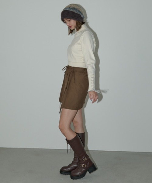 idem（イデム）の「mix color shaggy beanie / MIXカラーシャギービーニー（ニットキャップ/ビーニー・レディース・グレー/ブラウン・FREE）」の20枚目の写真