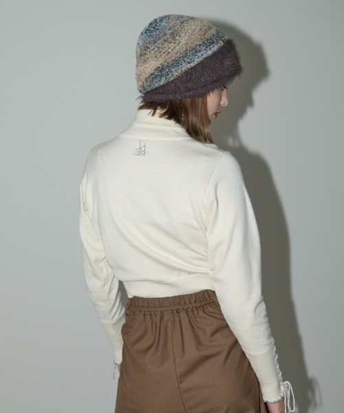 idem（イデム）の「mix color shaggy beanie / MIXカラーシャギービーニー（ニットキャップ/ビーニー・レディース・グレー/ブラウン・FREE）」の21枚目の写真