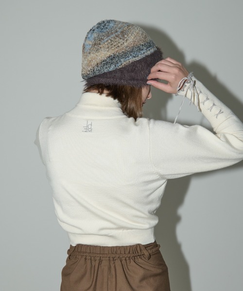 idem（イデム）の「mix color shaggy beanie / MIXカラーシャギービーニー（ニットキャップ/ビーニー・レディース・グレー/ブラウン・FREE）」の13枚目の写真