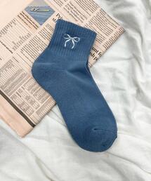 WEGO | WEGO/リボン刺繍アンクルパイルソックス(ソックス/靴下)