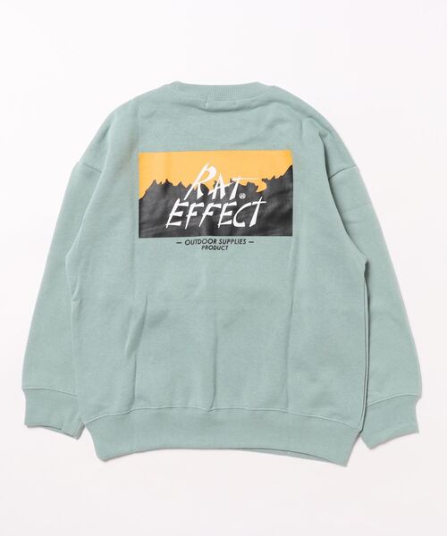 RAT EFFECT（ラットエフェクト）の「RAT EFFECT/ラットエフェクト　RATEFFECT MOUNTAINトレーナー（スウェット・キッズ・ライトグレー/グリーン/ブラック/オートミール・150/140/130/160）」の4枚目の写真
