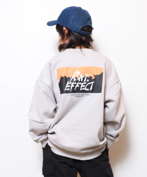RAT EFFECT（ラットエフェクト）の「RAT EFFECT/ラットエフェクト　RATEFFECT MOUNTAINトレーナー（スウェット・キッズ・ライトグレー/グリーン/ブラック/オートミール・150/140/130/160）」の3枚目の写真