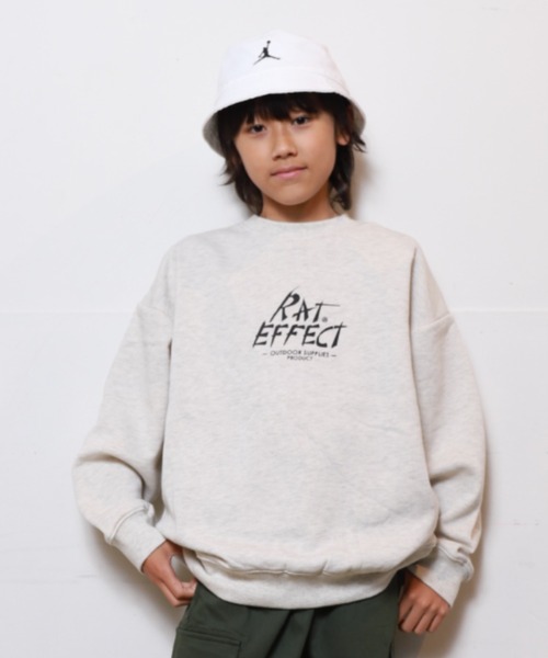 RAT EFFECT（ラットエフェクト）の「RAT EFFECT/ラットエフェクト　RATEFFECT MOUNTAINトレーナー（スウェット・キッズ・ライトグレー/グリーン/ブラック/オートミール・150/140/130/160）」の5枚目の写真
