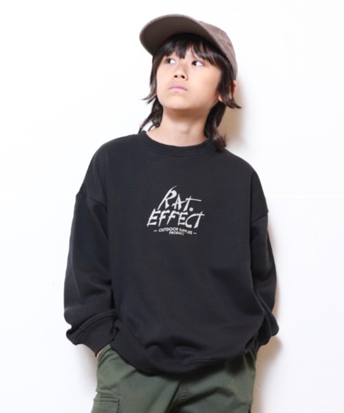 RAT EFFECT（ラットエフェクト）の「RAT EFFECT/ラットエフェクト　RATEFFECT MOUNTAINトレーナー（スウェット・キッズ・ライトグレー/グリーン/ブラック/オートミール・150/140/130/160）」の22枚目の写真
