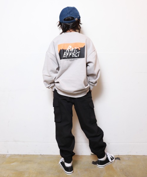 RAT EFFECT（ラットエフェクト）の「RAT EFFECT/ラットエフェクト　RATEFFECT MOUNTAINトレーナー（スウェット・キッズ・ライトグレー/グリーン/ブラック/オートミール・150/140/130/160）」の10枚目の写真