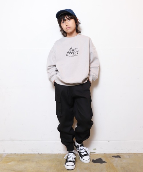 RAT EFFECT（ラットエフェクト）の「RAT EFFECT/ラットエフェクト　RATEFFECT MOUNTAINトレーナー（スウェット・キッズ・ライトグレー/グリーン/ブラック/オートミール・150/140/130/160）」の8枚目の写真