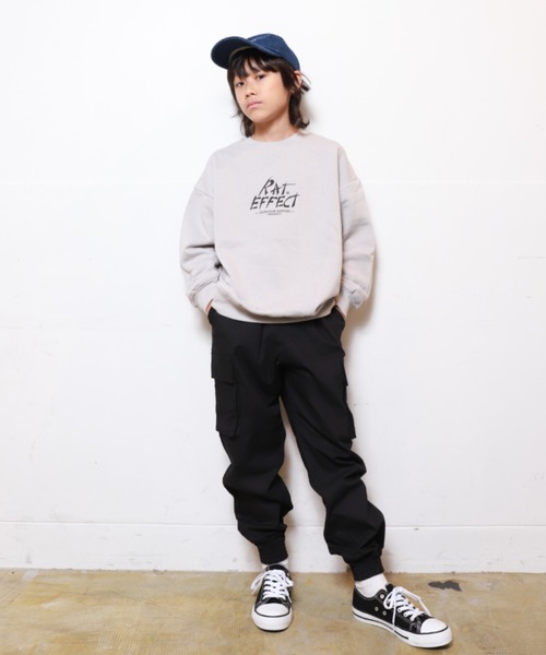 RAT EFFECT（ラットエフェクト）の「RAT EFFECT/ラットエフェクト　RATEFFECT MOUNTAINトレーナー（スウェット・キッズ・ライトグレー/グリーン/ブラック/オートミール・150/140/130/160）」の9枚目の写真