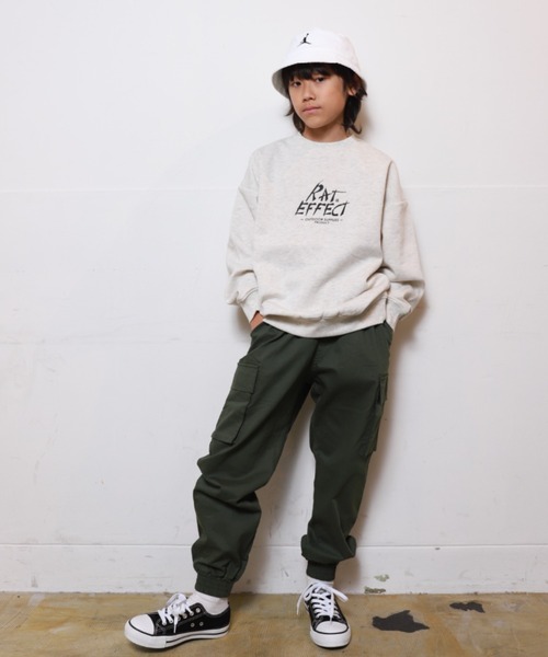 RAT EFFECT（ラットエフェクト）の「RAT EFFECT/ラットエフェクト　RATEFFECT MOUNTAINトレーナー（スウェット・キッズ・ライトグレー/グリーン/ブラック/オートミール・150/140/130/160）」の11枚目の写真