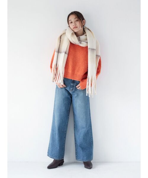 Ungrid（アングリッド）の「カラーモヘヤ混ルーズニット（ニット/セーター・レディース・チャコールグレー/パープル/ピンク/オレンジ/ブルー/アイボリー・FREE）」の21枚目の写真