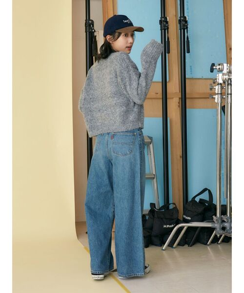 Ungrid（アングリッド）の「カラーモヘヤ混ルーズニット（ニット/セーター・レディース・チャコールグレー/パープル/ピンク/オレンジ/ブルー/アイボリー・FREE）」の14枚目の写真