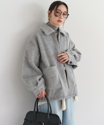 Bonjour Sagan | Wジップシャギーミドルブルゾン(ブルゾン)