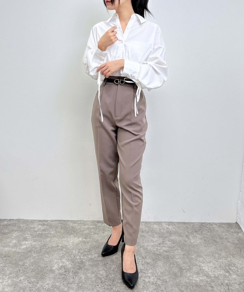 INGNI（イング）の「バックドロストシャツ（シャツ/ブラウス・レディース・ブルー/オフホワイト/ブラック・M）」の9枚目の写真