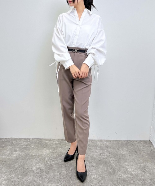 INGNI（イング）の「バックドロストシャツ（シャツ/ブラウス・レディース・ブルー/オフホワイト/ブラック・M）」の10枚目の写真