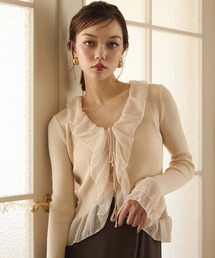 fifth（フィフス）の「シアーフリルリボンカーディガン（カーディガン/ボレロ）」