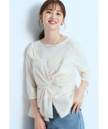 ジャスグリッティー リボンビスチェ 黒ミックス S JUSGLITTY（ジャスグリッティー）の「リボンビスチェ（シャツ