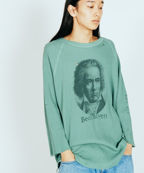 THRIFTY LOOK / スリフティールック BEETHOVEN 2/3 SLEEVE WAFFLE LS 