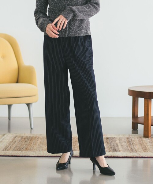 B:MING by BEAMS(ビーミングバイビームス)の「ピンストライプ ライン パンツ(S~M)(その他パンツ・レディース・チャコールグレー/ネイビー・SMALL/MEDIUM)」の1枚目の写真