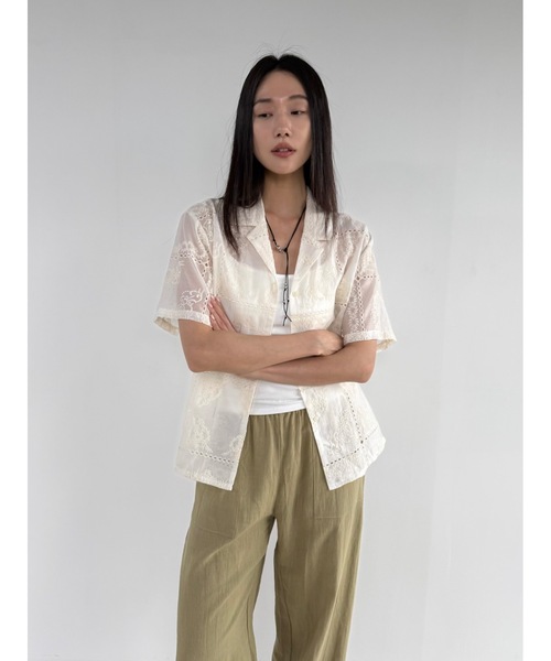 Didot.showroom(ディドット ショールーム)の「バンディングリネンワイドパンツ(その他パンツ・レディース・ブラウン/ダークネイビー/カーキ・FREE)」の16枚目の写真