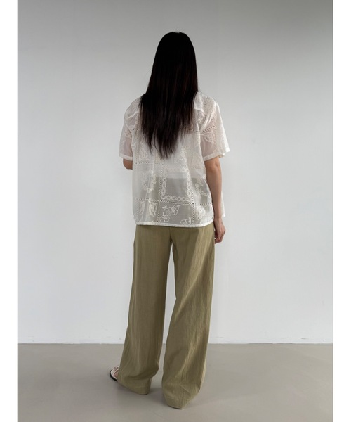 Didot.showroom(ディドット ショールーム)の「バンディングリネンワイドパンツ(その他パンツ・レディース・ブラウン/ダークネイビー/カーキ・FREE)」の18枚目の写真
