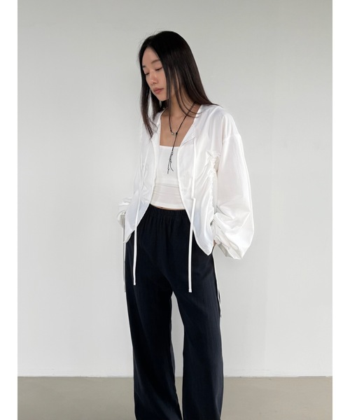 Didot.showroom(ディドット ショールーム)の「バンディングリネンワイドパンツ(その他パンツ・レディース・ブラウン/ダークネイビー/カーキ・FREE)」の20枚目の写真