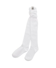 シアー切り替えニーハイソックス