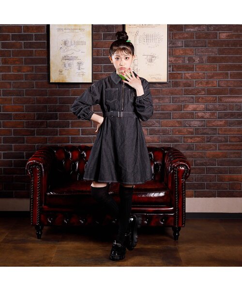 algy(アルジー)の「シアー切り替えニーハイソックス(ソックス/靴下・キッズ・ブラック/オフホワイト・21/24)」の12枚目の写真