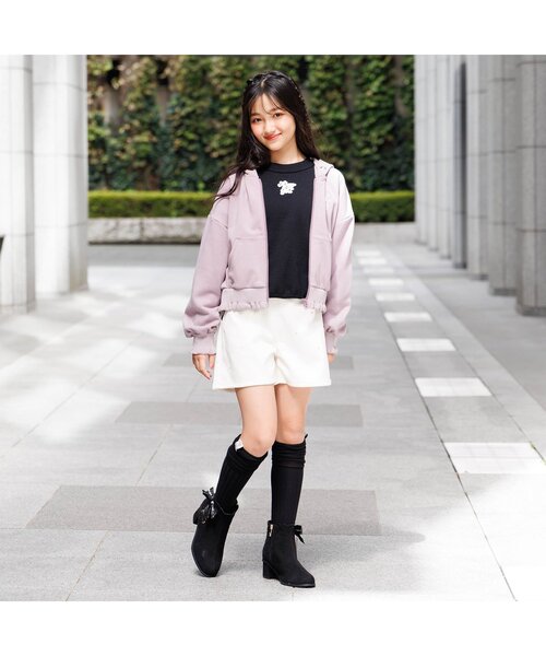 algy(アルジー)の「シアー切り替えニーハイソックス(ソックス/靴下・キッズ・ブラック/オフホワイト・21/24)」の10枚目の写真