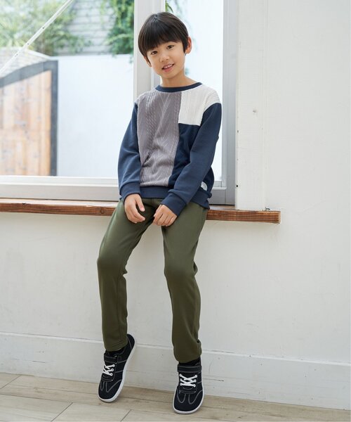 ikka(イッカ)の「ニットソーブロックストレーナー(120~160cm)(スウェット・キッズ・その他/ネイビー・130/140/150/160/120)」の16枚目の写真