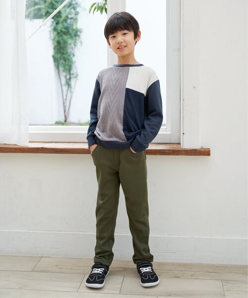 ikka(イッカ)の「ニットソーブロックストレーナー(120~160cm)(スウェット・キッズ・その他/ネイビー・130/140/150/160/120)」の17枚目の写真