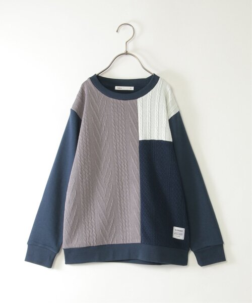 ikka(イッカ)の「ニットソーブロックストレーナー(120~160cm)(スウェット・キッズ・その他/ネイビー・130/140/150/160/120)」の21枚目の写真