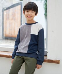 ikka（イッカ）の「ニットソーブロックストレーナー（120~160cm）（スウェット・キッズ）」