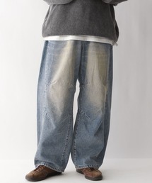 RAGEBLUE | Vintage like denim curve pants/ヴィンテージライク/バレルデニムカーブパンツ(デニムパンツ)