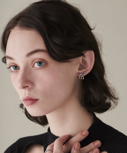 ciite' surgical stainless（シーテサージカルステンレス）の「【 金属アレルギー対応 】 リボンイヤリング サージカルステンレス   (両耳用)（イヤリング・レディース・シルバー/ゴールド・FREE）」の17枚目の写真