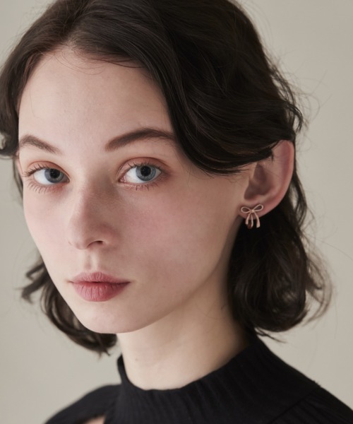 ciite' surgical stainless（シーテサージカルステンレス）の「【 金属アレルギー対応 】 リボンイヤリング サージカルステンレス   (両耳用)（イヤリング・レディース・シルバー/ゴールド・FREE）」の9枚目の写真