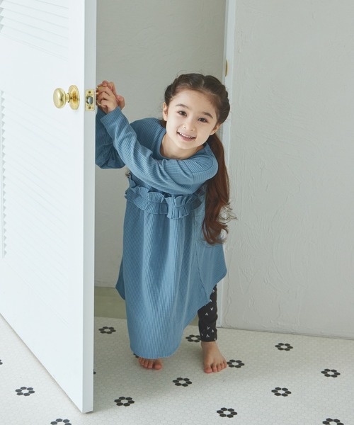 moamaman＊ダブルリボン袖フリルワンピース moamaman＊ダブルリボン袖