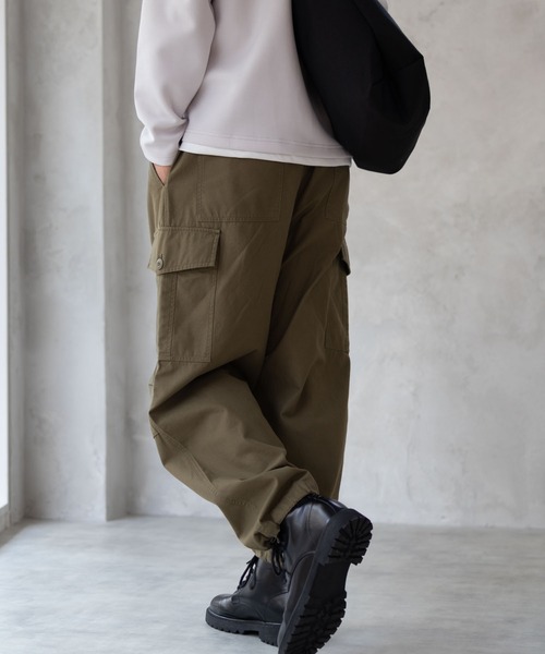 Mac-House(マックハウス)の「6Poket twill Wide Cargo pants(カーゴパンツ・メンズ・ブラック/ベージュ/オリーブ・M/XL/L)」の3枚目の写真