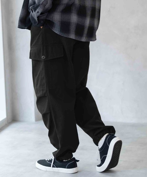 Mac-House(マックハウス)の「6Poket twill Wide Cargo pants(カーゴパンツ・メンズ・ブラック/ベージュ/オリーブ・M/XL/L)」の1枚目の写真