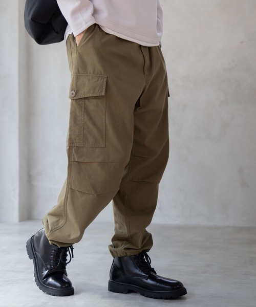 Mac-House(マックハウス)の「6Poket twill Wide Cargo pants(カーゴパンツ・メンズ・ブラック/ベージュ/オリーブ・M/XL/L)」の15枚目の写真