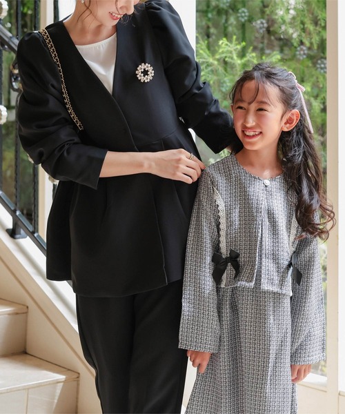 セール】[ セレモニー ] サイズが選べるペプラムジャケット4点スーツ