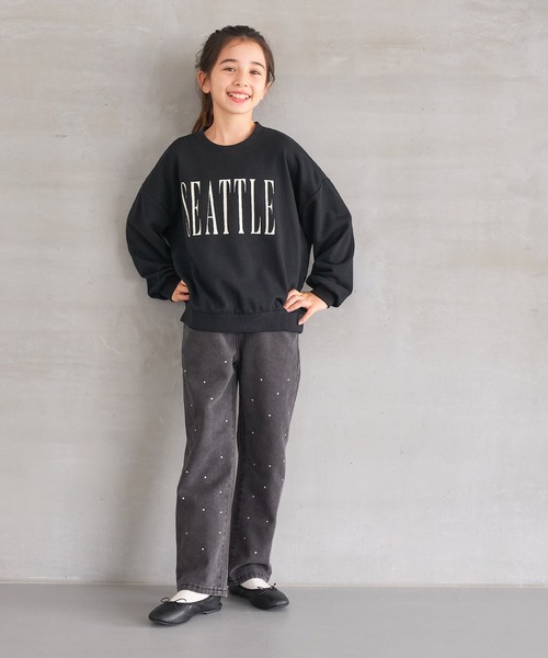 coca(coca)(コカ)の「キッズ ラインストーン付きデニムパンツ(デニムパンツ・キッズ・ブラック/ブルー・150/120/140/130)」の8枚目の写真