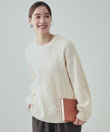 SHOO・LA・RUE | 【洗える/毛玉レス】ほっこり柔らか　ゆるっともちもちケーブルニット(ニット/セーター)