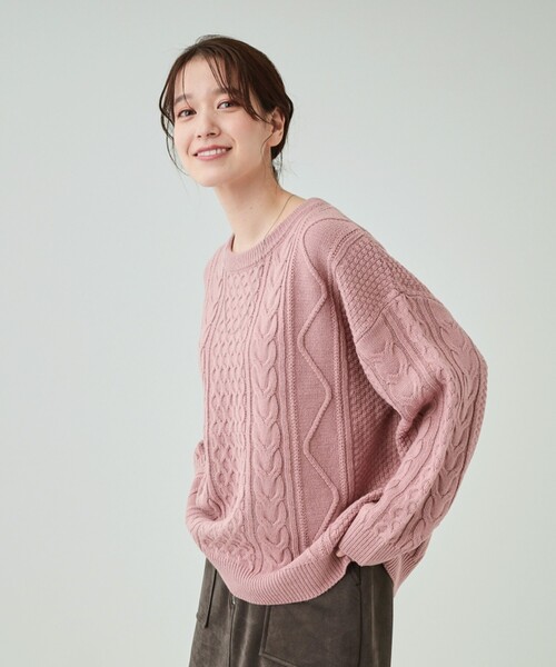 カツヤ◆BURBERRY ケーブルニットセーター L PRODIGAL（プロディガル） カシミヤ 100％ 細ケーブル柄セーター M L